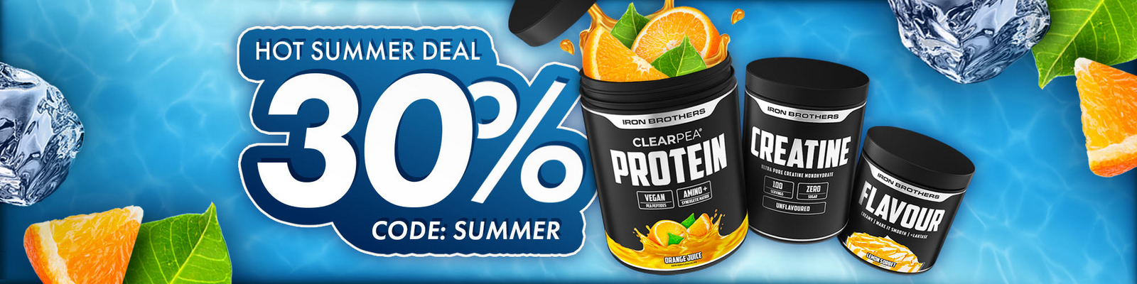 Hot Summer Deal 2024 bei Iron Brothers - 30% sparen mit Code: Summer. Sportnahrung und Supplements Made in Germany