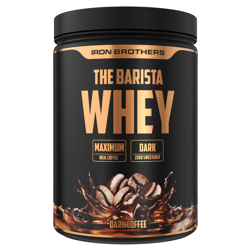 Iron Brothers The Barista Whey - Protein Kaffee Dark Coffee Geschmack 908g Dose, Schwarzer Kaffee Protein