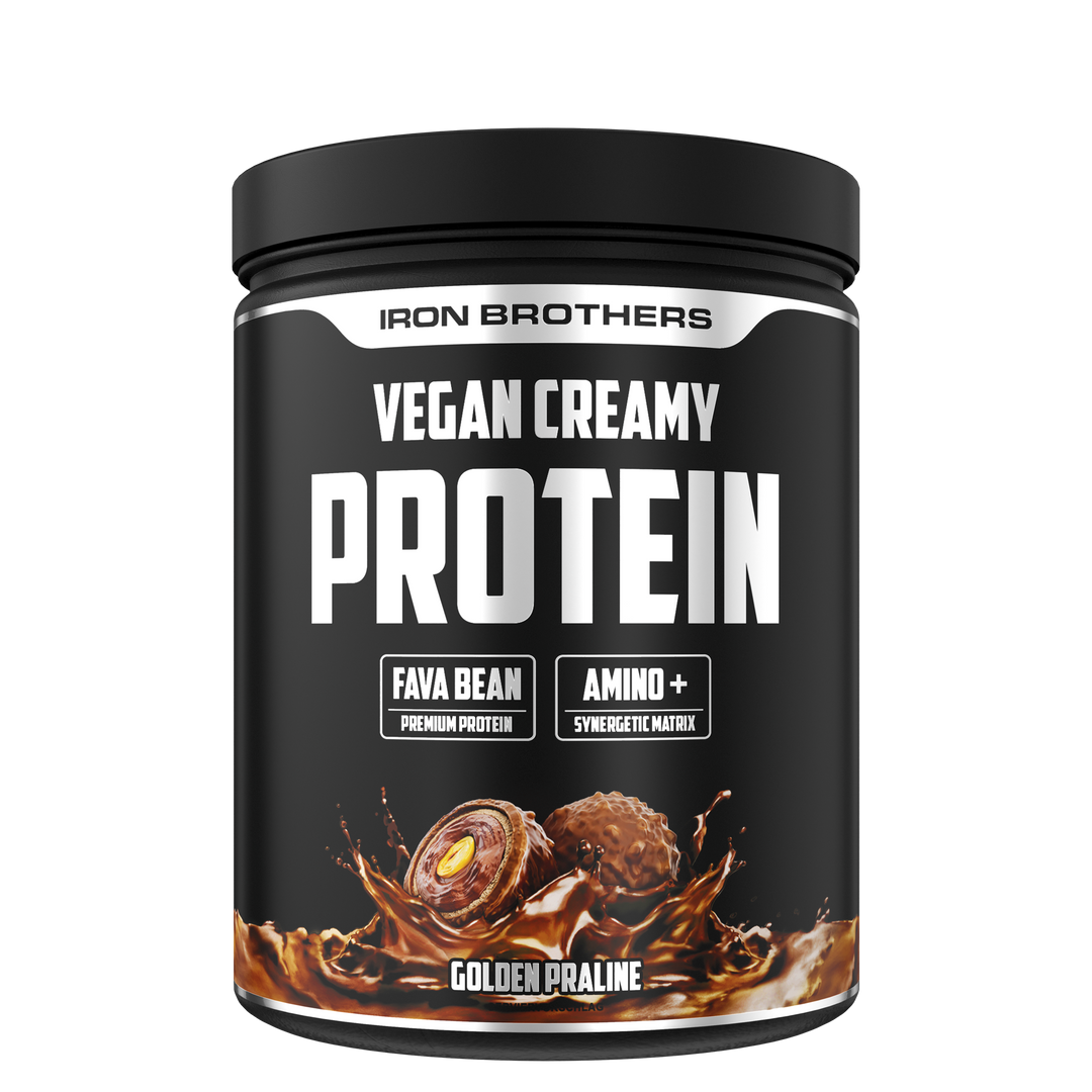 Vegan Creamy Protein - Golden Praline Flavour von Iron Brothers - Schokoladen Nougat Geschmack