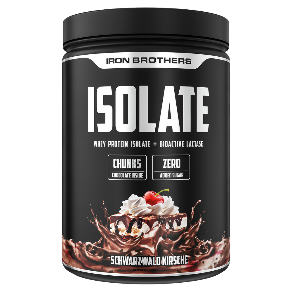 Iron Brothers Whey Protein Isolate Schwarzwald Kirsche Geschmack 908g Dose, Schokolade Kirsche